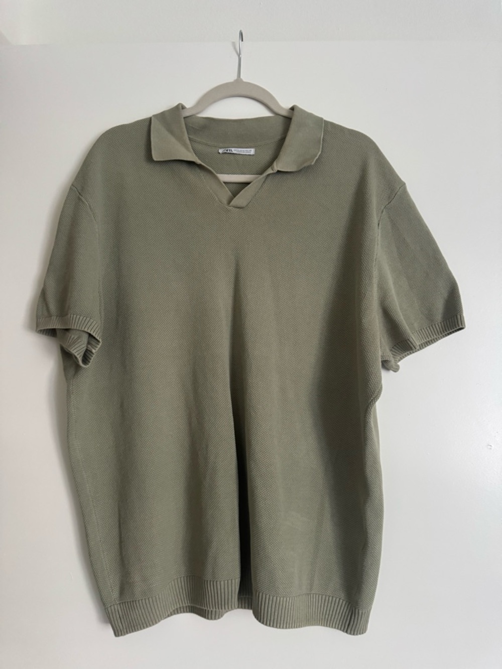 Men's Short-Sleeve Knit Polo Shirt - Sage Green